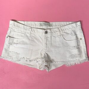 Abercrombie White Denim Shorts